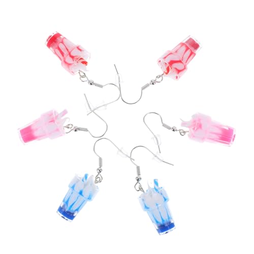 CLISPEED 3 Paare Eiscreme Anhänger Ohrringe Damen Schmuck Kreative Harz Cartoon Ohrhänger Modisch Langlebig Allergiefrei Bunte Trendige Accessoires von CLISPEED