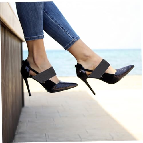 CLISPEED 3 Paare High Heels Schnürsenkel Anti los Fersenriemen Verstellbar Damen Schuhe Zubehör Beige Dunkel Komfortables Hautfreundliches Material Für Mehr Freiheit und Stil von CLISPEED