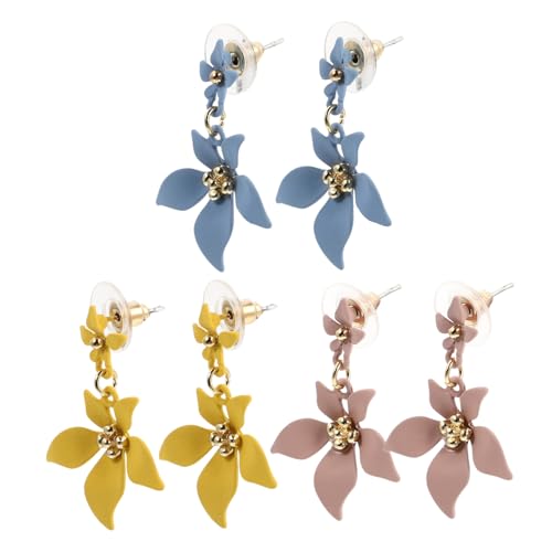 CLISPEED 3 Paare Ohrstecker Blumen Design Ohrschmuck Allergiefreundlich Leicht zu Tragen Elegant für Damen Alltag und Zufällige Farbe Zufällige Farbe CLISPEED 3 Paare Ohrstecker Blumen Design Ohrschmuck Allergiefreundlich Leicht zu Tragen Elegant für Damen Alltag und Zufällige Farbe Zufällige Farbe von CLISPEED