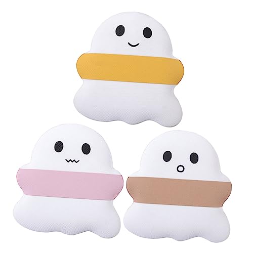 CLISPEED 3 Stck. Ghostförmige Makeup Powder Teilig Weiche Gesichtspuderquasten für Frauen Wiederverwendbar Handlich für Foundation Concealer Isolation Tragbar für Reisen und Alltag von CLISPEED