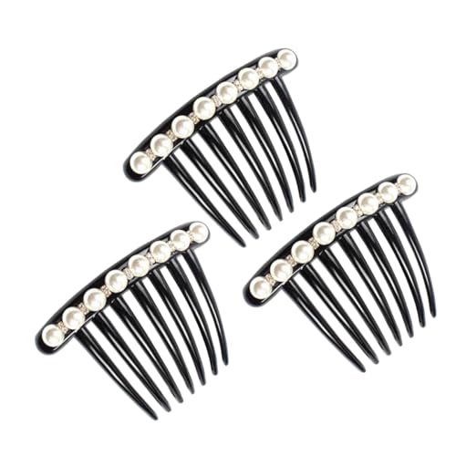 CLISPEED 3stücke Teiliger Rutschfester Perlen-haarkamm Mit Kristallen Eleganter Haarnadel Kopfschmuck Haarschmuck Für Damen Und Mädchen Für Hochzeiten Abendessen Und Tanzveranstaltungen von CLISPEED