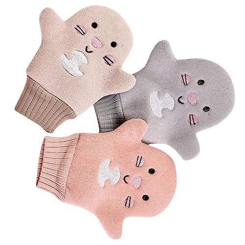 CLISPEED 3 Stück Cartoon Peelinghandschuhe Unisex Badehandschuhe Aus Viskosefaser Hautfreundlich Effektives Körperpeeling Für Dusche Und Bad Für Erwachsene Und Kinder Farblich Zufällig von CLISPEED