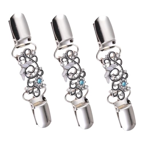 CLISPEED 3 Stück Damen Cardigan Clips aus Legiertem mit Funkelnden Strasssteinen Leichte Tragbare Broschen für Pullover Schal und Kleidungszubehör Verschlussclips für Damenbekleidung CLISPEED 3 Stück Damen Cardigan Clips aus Legiertem mit Funkelnden Strasssteinen Leichte Tragbare Broschen für Pullover Schal und Kleidungszubehör Verschlussclips für Damenbekleidung von CLISPEED