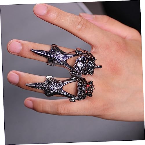 CLISPEED 3 Stück Exaggerierte Herren drachenkopf Gelenkringe aus Hautfreundlicher Legierung Stylisches Streetwear Accessoire Langlebiger Modeschmuck für Party und Alltag von CLISPEED