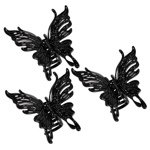 CLISPEED 3 Stück Große Schmetterling Haarklammer Flexibel Robust Stilvoll für Damen und Mädchen für Dünnes Haar und Alltag Praktisch zum Fixieren bei Sport Kochen und Arbeit von CLISPEED