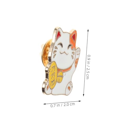 CLISPEED 3 Stück Japanische Glückskatze Broschen aus Langlebiger Zinklegierung Kawaii Cartoon Anstecknadeln für Kleidung Rucksäcke Hüte Vielseitige Schmuck Accessoires mit Traditionellem von CLISPEED