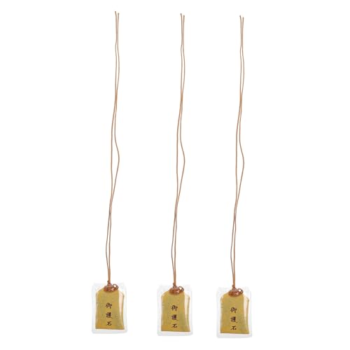 CLISPEED 3 Stück Japanische Segensbeutel Zarte Amulette in Goldfarbenem Omamori Stil Traditionelle Glücksbringer für Reichtum Schutz und Festliche Dekoration von CLISPEED