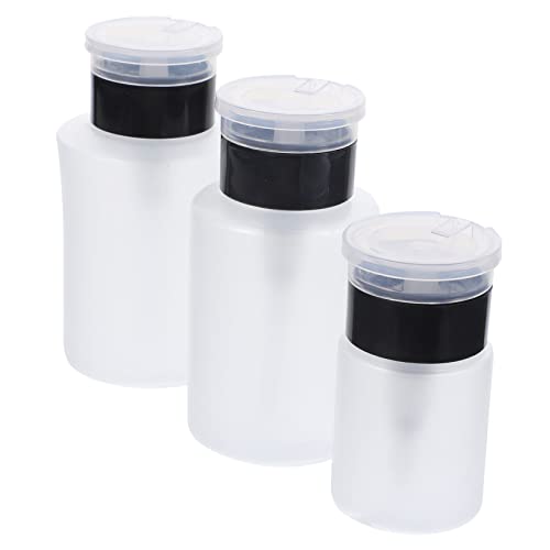 CLISPEED 3 Stück Leere Nachfüllbare Pumpflaschen mit Schraubverschluss Nagellackentferner Dispenser Stabile Flaschen für Nagelpflege und Make Up Entferner von CLISPEED