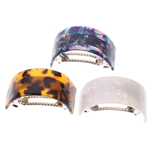 CLISPEED 3stücke Haarspangen Weiß Halbkreis-clips Modische Haarnadeln Damen-kopfschmuck Haar-accessoires Für Frisuren Partys Anlässe von CLISPEED