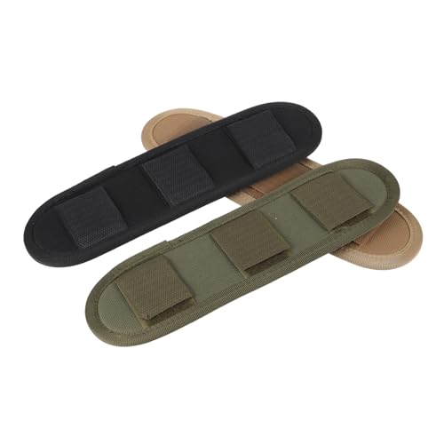 CLISPEED 3 Stück Schultergurt Polster Abnehmbar Atmungsaktive Gepolsterte Schulterriemen für Rucksack und Tasche Verstellbare Rutschfeste Druckentlastende Gewichtspolster in Schwarz und von CLISPEED