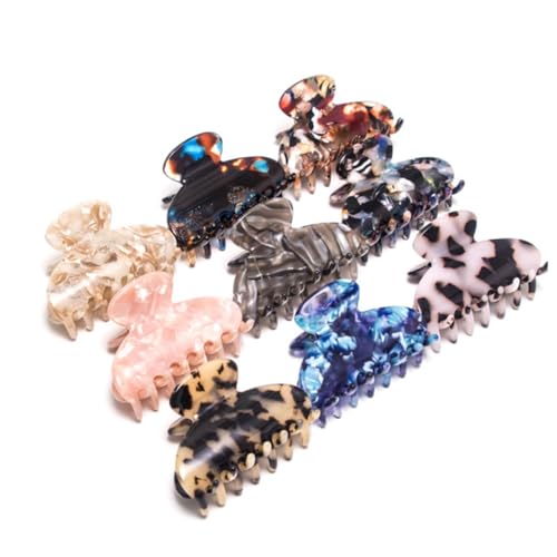 CLISPEED 3 Stück Teiliges Acetat Haarspangen Leopard Muster Große Haarklammern Rutschfest für Frauen Mädchen Eleganter Haarschmuck für Alltag und Styling Zufällige Farbe Zufällige Farbe von CLISPEED