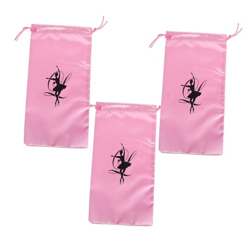 CLISPEED 3 Stück Teiliges Ballett Tanzschuh Aufbewahrungsset mit Kordelzug für Mädchen Geräumige Gym Bag aus Robustem Material für Ballettschuhe Tanzkleidung und Reisebedarf von CLISPEED