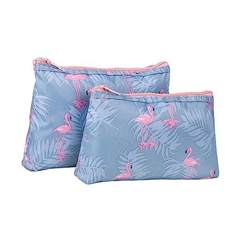CLISPEED 3 Stück Teiliges Flamingo Kosmetiktasche wasserdichte Transparente PVC Reise Makeup Aufbewahrungstaschen Große Kapazität Tragbare Kulturbeutel für Damen und Mädchen von CLISPEED