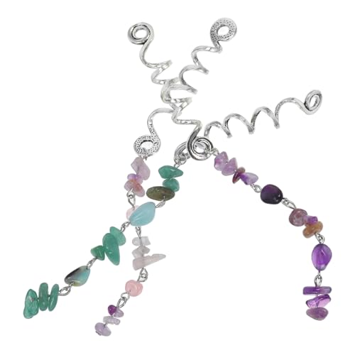 CLISPEED 3 Stück Teiliges Haarschmuck für Zöpfe Metall und Stein Charms mit Tierkopf Design Langlebige Flechtperlen für Braids und Dreadlocks Einfache Anbringung Modische Haar Accessoires von CLISPEED