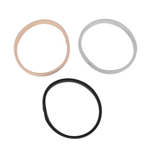 CLISPEED 3 Stück Teiliges Herren Metallarmband Dehnbar und Verstellbar Stretch Armbänder aus Robustem Metall Rutschfestes Ärmelarmband für Hemden und Jacken Farblich Zufällige Farbe von CLISPEED