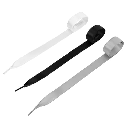 CLISPEED 3 Stück Teiliges Modische Satin Schuhbänder Lang in Strapazierfähige Vielseitige Schnürsenkel für Damen Sportschuhe und Freizeitschuhe von CLISPEED