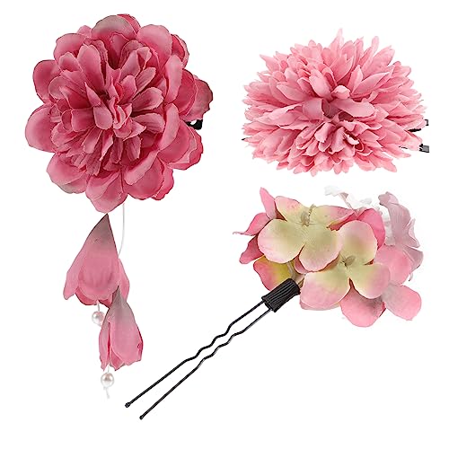 CLISPEED 3 Stück Teiliges Set Chinesische Kunstblumen Haarklammern Stoffblumen Haarspangen für Hochzeiten Partys und Besondere Anlässe Stilvolle Haaraccessoires für Damen von CLISPEED