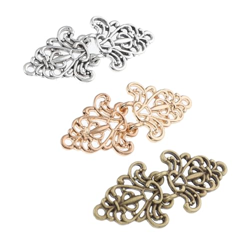 CLISPEED 3 Stück Teiliges Vintage Cardigan Clip aus Langlebiger Legierung Klassischer Chinesischer Knotenbrosche Vielseitig für Kragen Umhang und Pullover Modisches Accessoire für Damen von CLISPEED