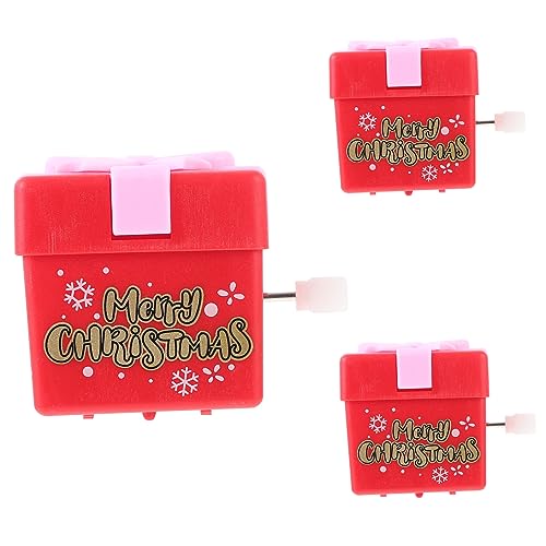 CLISPEED 3 Stück Teiliges Weihnachts Aufziehspielzeug aus Langlebigem Kunststoff Handliche Uhrwerk Figuren mit Niedlichem Cartoon Design Weihnachtsdekoration und Lustiges für Mitarbeiter von CLISPEED