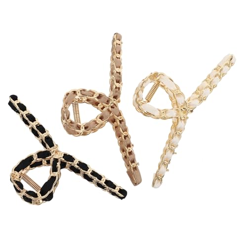 CLISPEED 3 Stück Vintage Metall Haarklammern Rutschfeste Haarklammer für Damen Starker mit Verzahnung Geeignet für Dickes und Dünnes Haar Vielseitig Einsetzbar für Zufällige Farbe von CLISPEED