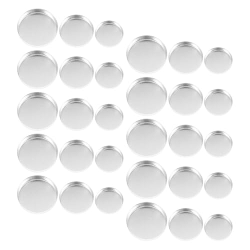 CLISPEED 30 Stück Runde Aluminium Lidschatten Pfannen Teiliges Nachfüllbare Kosmetikbehälter für Lidschatten und Mehr für Reisen und DIY Make Up von CLISPEED