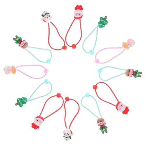 CLISPEED 30 Stück Teiliges Haarband Weihnachtsmotive Bunte Elastische Haargummis Schonend Kein Ziehen Weich Für Mädchen Alltag Festliche Frisuren von CLISPEED