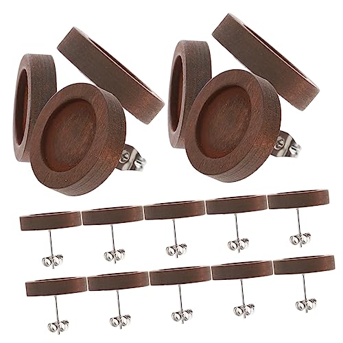 CLISPEED 30 Stück Teiliges Ohrring Basisrohlinge Holz für DIY Schmuckherstellung Tiefbraun Ohrring Behälter für Kreative Designs und Anlässe von CLISPEED
