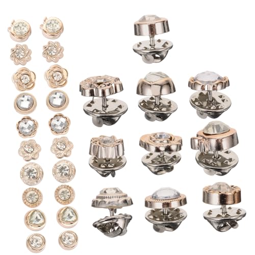 CLISPEED 30 Stück Teiliges Strass broschen Damen Vielseitige Anstecknadeln Dekorative Kleidungsnadeln mit Funkelnden Kristallen Eleganter Modeschmuck zur Fixierung und Verschönerung von von CLISPEED