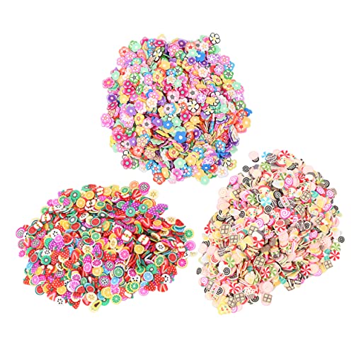 CLISPEED 3000 Stück Teiliges Nagelkunst mit Motiven Selbstklebende DIY Maniküre Dekoration Leichte Langlebige Nail Art Zubehör für Frauen Einschließlich Früchte Pflaumenblüten und Kuchen von CLISPEED