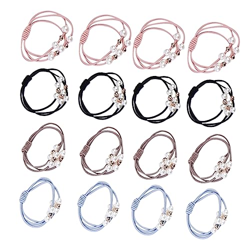 CLISPEED 30stücke Elastische Haarbänder Haarringe Pferdeschwanzhalter Haargummis Im Japanischen Stil Haar-accessoires Für Damen Und Mädchen Gemischte Farben Perlen von CLISPEED