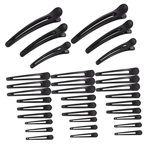 CLISPEED 36 Stck Teiliges Schwarze Hohle Entenschnabel haarklammern für Frauen Starke Fixierung Langlebig und Modisch Geeignet für Verschiedene Frisuren und Dickes Haar für Alltag und von CLISPEED