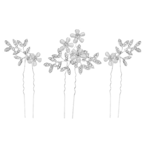 CLISPEED 3Stücke Braut Haarnadeln mit Haarspangen für Hochzeiten Leicht und Elegant Haarschmuck Zubehör für Damen von CLISPEED