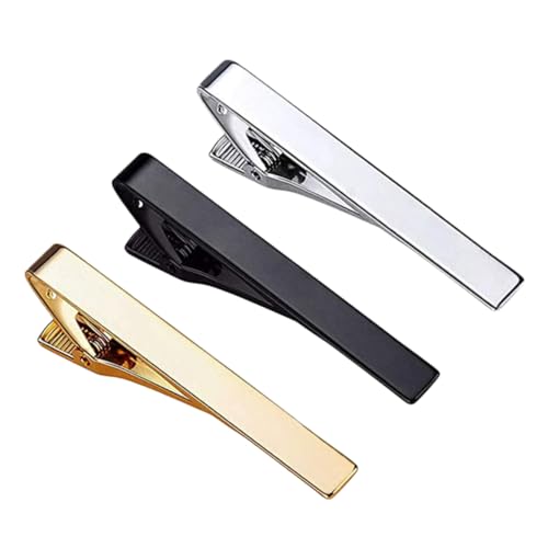 CLISPEED 3stücke Krawattenklammer Für Herren Silberne Krawattenspange Krawattenclip Für Business-anzüge Und Hemden Für Hochzeit Party Und Alltag von CLISPEED