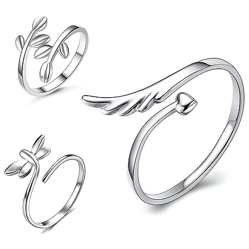 CLISPEED 3Stücke Libellenring Einstellbare Offene Ringe für Jugendliche Stilvolle Design Ringe für Komfortable Perfektes CLISPEED 3Stücke Libellenring Einstellbare Offene Ringe für Jugendliche Stilvolle Design Ringe für Komfortable Perfektes von CLISPEED