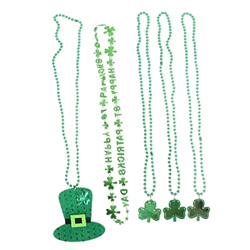 CLISPEED 3Stücke Patrick's Day Perlenketten mit Kleeblatt Anhängern Partyzubehör für Kostümpartys Leicht und Langlebig Festlichkeiten und Tägliche Dekoration CLISPEED 3Stücke Patrick's Day Perlenketten mit Kleeblatt Anhängern Partyzubehör für Kostümpartys Leicht und Langlebig Festlichkeiten und Tägliche Dekoration von CLISPEED