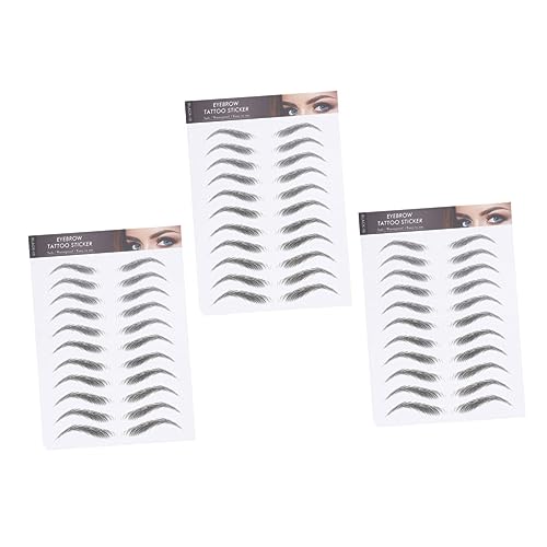 CLISPEED 3blätter Augenbrauen Tattoos Aufkleber Wasserfeste Augenbrauen Tattoos Temporäre Aufkleber von CLISPEED