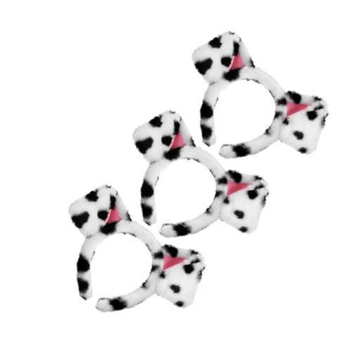 CLISPEED 3stücke Dalmatiner-hunde-stirnband Mit Welpenohren Künstliches Hundeohr-stirnband Aus Verstellbar Für Junge Mädchen Teenager Und Erwachsene Für Cosplay Und Kostümpartys von CLISPEED