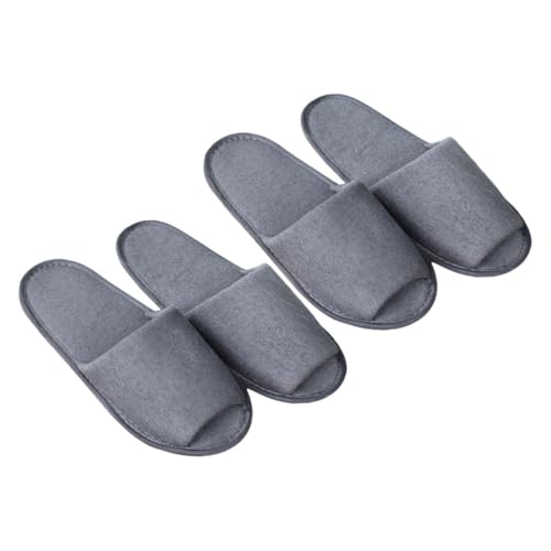 CLISPEED 4 Paare Herren Einweg Faltbare Reise Slipper Offene Zehen Leichte Gäste Hausschuhe Hotel Spa Komfortable Atmungsaktive Pantoffeln von CLISPEED