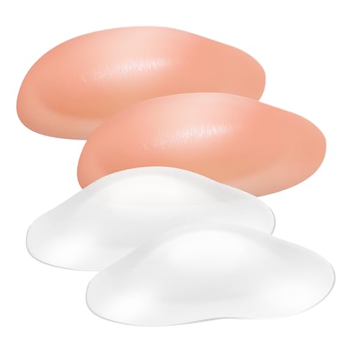 CLISPEED 4 Paare Silikon Schulterpolster Rutsch Wiederverwendbar Unsichtbare Schulterpolster Transparent und Hautfarben Flexibel Einsetzbar Für Damen Sportkleidung von CLISPEED