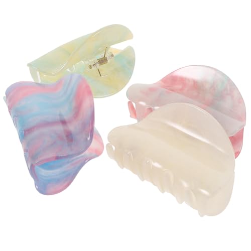 CLISPEED 4 Stck Teiliges Acryl Haarklammern Candy Colors Mittlere Rutschfeste Krallenspangen für Damen Festhaltende Haarclips für Dünnes und Dickes Haar Geeignet für Alltag Party Hochzeit von CLISPEED