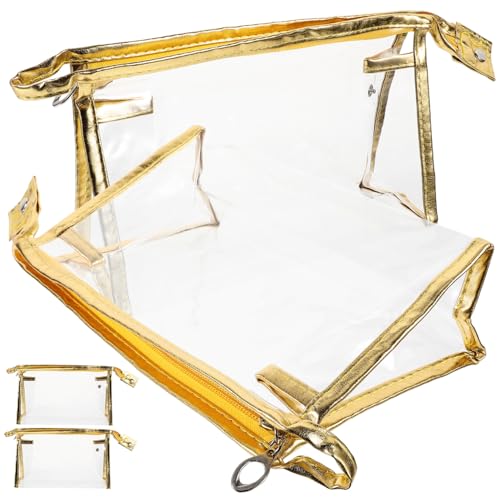 CLISPEED 4 Stck Teiliges Transparentes Kosmetiktaschen mit Robustem Reißverschluss als Makeup Organizer für Reisen Platzsparend Vielseitig für Lippenstifte und Accessoires von CLISPEED