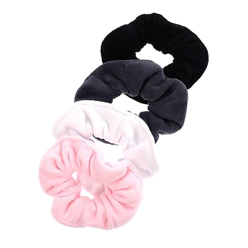 CLISPEED 4 Stück Absorbierende Plüsch Haarbänder Elastische Haargummis Mode Ponytail Halter für und Mädchen von CLISPEED