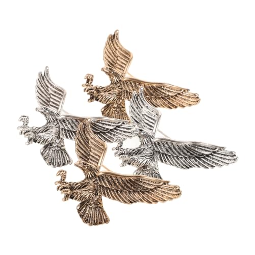 CLISPEED 4 Stück Eagle Broschen für Kleidung Teiliges Vintage Tier Anstecknadel Antik Silber und Antik Gold für Jacken Schals und Taschen von CLISPEED