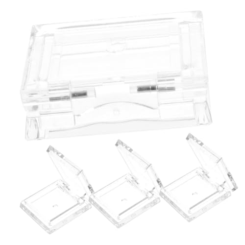 CLISPEED 4 Stück Leere Quadratische Lidschattenpans aus Transparentem Kunststoff Kleine Kosmetikpaletten Wiederverwendbare Make Up Aufbewahrung für Lidschatten und Lippenbalsam Handliche von CLISPEED