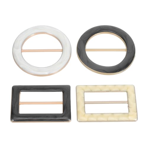 CLISPEED 4 Stück Metallene Seidenschal Clips für Kleidung Dekorative Gürtel Hutaccessoires Rechteckige Clips für Reisen Vielseitige Styles von CLISPEED
