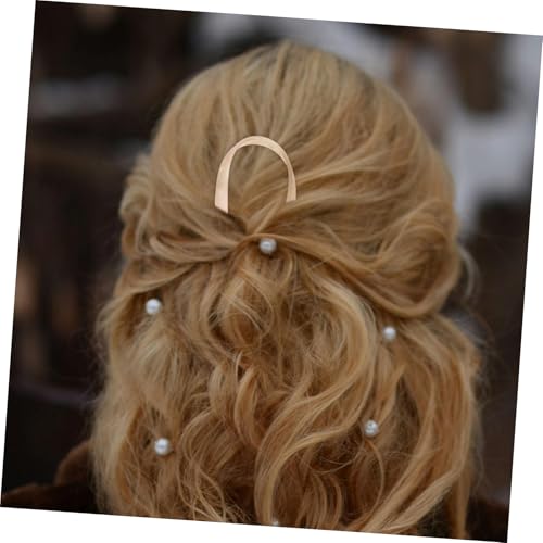 CLISPEED 4 Stück Minimalistische U förmige Haarnadeln Robuste Französische Haargabeln für Haarknoten und Hochsteckfrisuren Elegantes Haar accessoire für Frauen bei Partys und Besonderen von CLISPEED