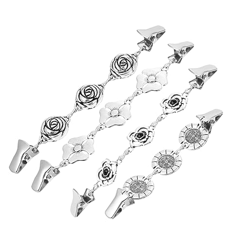 CLISPEED 4 Stück Multifunktionale Sweater Clips Legierung Stilvolle Schal Cardigan Verschlüsse für Damen Wiederverwendbar Elegantes Design für Winter Zufälliger von CLISPEED