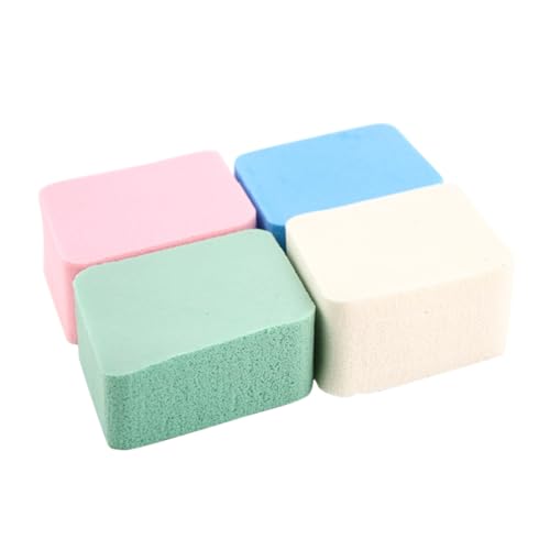 CLISPEED 4 Stück Natürliche Große Puderquaste Weiche Hautfreundliche Schminkschwämme für Foundation Blusher und Concealer Vielseitig Einsetzbar Schonend zur Empfindlichen Haut von CLISPEED