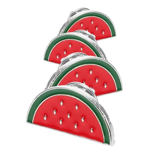CLISPEED 4 Stück Niedliche Wassermelonen Broschen Cartoon Design Langlebig Farbecht Vielseitig für Kleidung Taschen Hüte Frauen Anstecknadeln Sommerliches Accessoire von CLISPEED