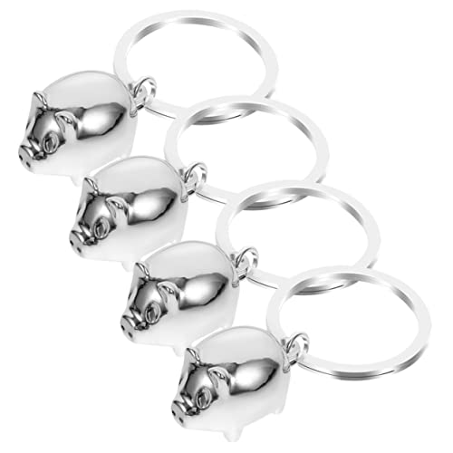 CLISPEED 4 Stück Personalisierte Mini Schwein Schlüsselanhänger Dekorative Schlüsselringe für Taschen und für Partys und Schulveranstaltungen von CLISPEED